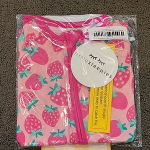 Little Sleepies Sweet Strawberries Shorty Zippy 12-18